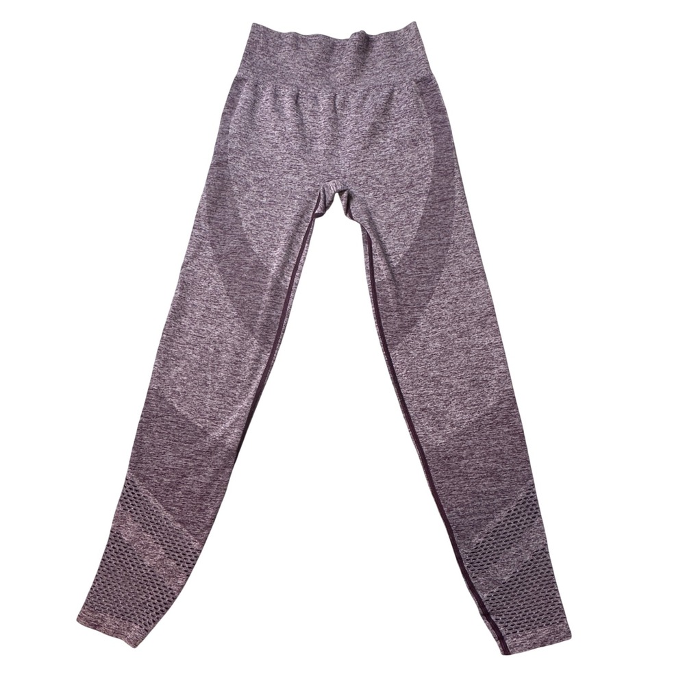 PINK Victoria's Secret Leggings Womens Small Purple‎ Seamless Mesh Athletic